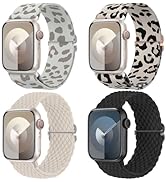 Delidigi Stretchy Bands Compatible for Apple Watch Band Women 40mm 38mm 41mm 42mm 44mm 45mm 46mm ...