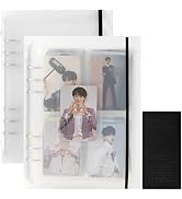 A5 Photocard Binder with 25 Pcs Inner 6 Ring, Korean Pop Photocard Holder Book, Clear K-Pop Album...