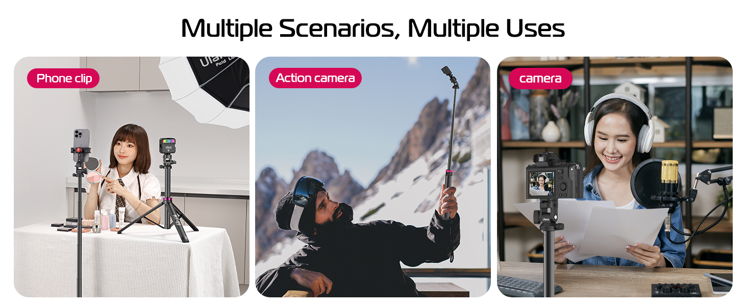 MT-89 Light Tripod Stand: The handheld video light stand is a great companion for outdoor