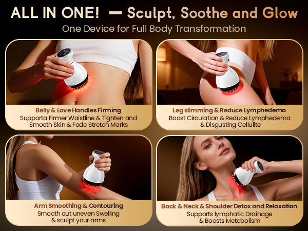Lymphatic Drainage Massager and Anti Cellulite Massage Tool