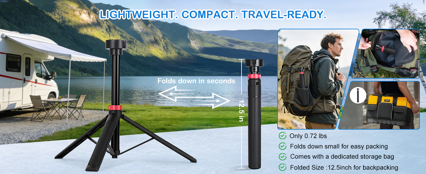 folded size for backpacking starlink mini traveling