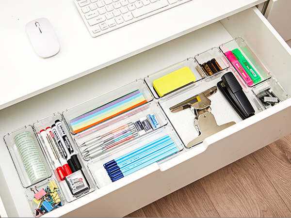 clear drawer organizers