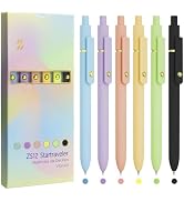 UIXJODO Colored Pens, 6 Pcs Colorful Pens Fine Point Smooth Writing Pens, 0.5mm Colored Ink Gel P...