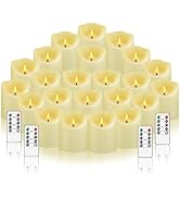 kakoya Flameless LED Candles Battery Operated with Remote and Timer,Flickering Electric Fake Plas...
