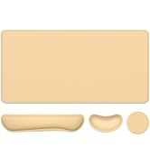 Dapesuom Keyboard Wrist Rest Mouse Pad Set, Extended Large XXL Gaming Mousepad + Mouse Wrist Cush...