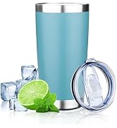 FLIFQI 20oz Tumbler with Lid Double Wall Vacuum Insulated Travel Coffee Mug Stainless Steel Therm...