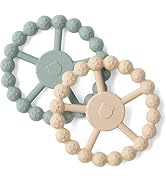 SAMiGO Silicone Teethers for Babies 0-6 6-12 Months Baby Teething Rings Chew Toys for Infant Boys...