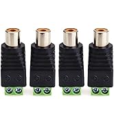 MOBOREST RCA Cable Audio Adapter, Phono RCA Male Plug to AV Screw Terminal Audio/Video Speaker Wi...
