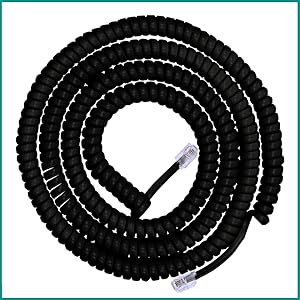Power Gear Telephone Coiled Cord for land line phones office and home