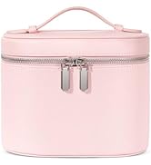 honitty Makeup Bag, Travel Make up Case with Compartments and Handle, Portable Cosmetic Organizer...