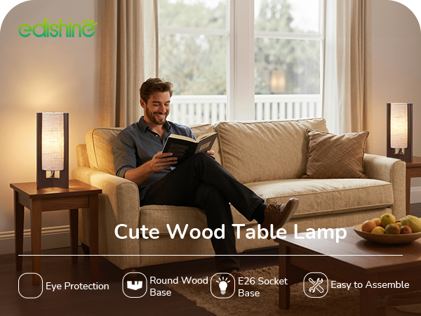 Small Wood Table Lamp