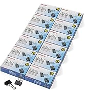 Officemate Small Binder Clips, Black, 12 Boxes of 1 Dozen Each (144 Total) (99020)