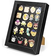 7x9 Enamel Pin Display Frame, Pin Collection Shadow Box, Desktop and Wall Display, Pin Display Ca...