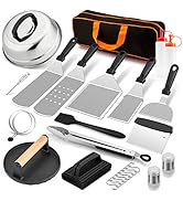 HaSteeL Griddle Accessories Kit of 18, Teppanyaki Tools for Flat Top Cooking Grilling Camping, St...