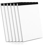 Dot Grid Pads 8.5" x 11", 6 Pack, Dotted Grid Journal Paper 8 1/2 x 11, Easy Tear-off Dotted Note...