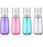 Cosywell Fine Mist Spray Bottle 3.4oz/ 100ml Empty Cosmetic Refillable Travel Containers Plastic ...