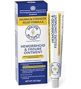 Doctor Butler's Hemorrhoid & Fissure Ointment - Hemorrhoid Treatment with Lidocaine, Aloe Vera, A...
