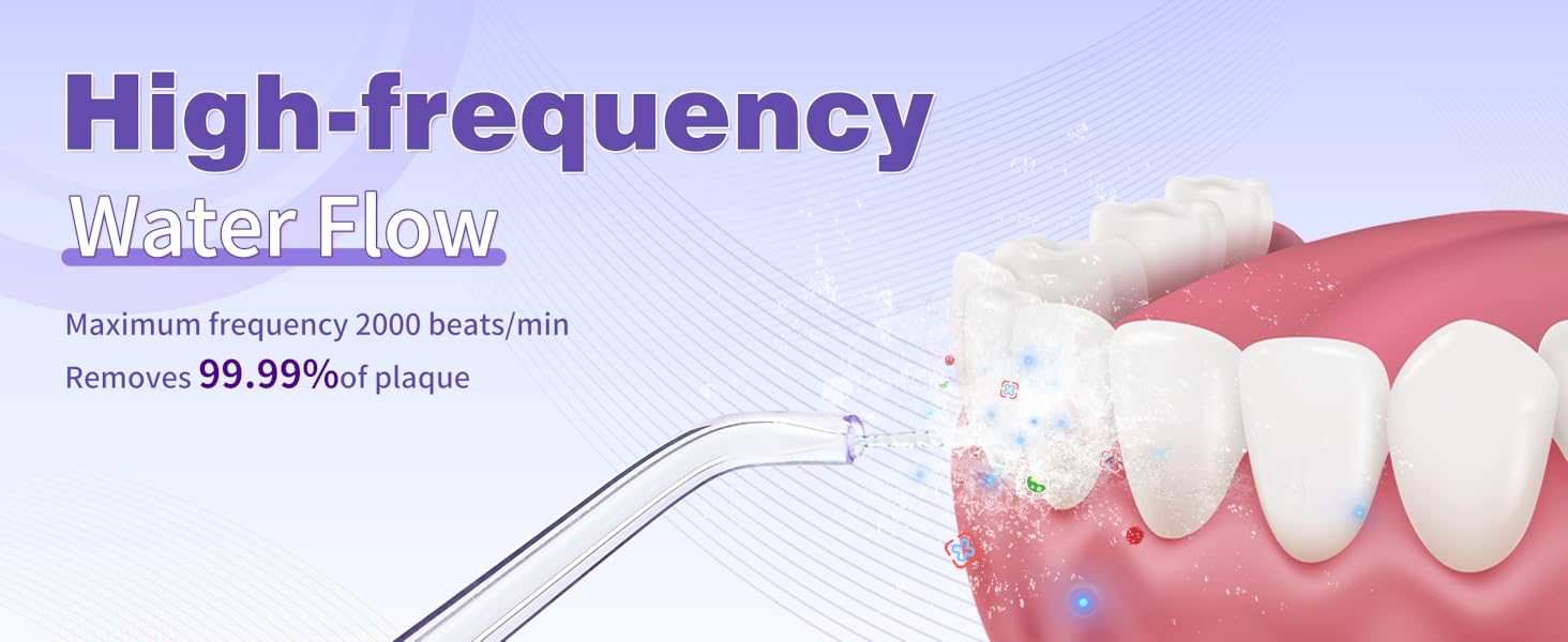 TOVENDOR Electric Water Flosser High-frequency Water Flow