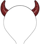 Halloween Headband For Woman Glitter Devil Horn Headband Cosplay Hair Hoop Accessories