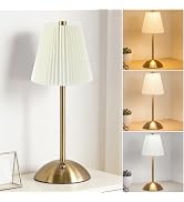 CryzhalinX Cordless Table Lamp,Touch Led Reading Light,Small Desk Lamp with 3 Colors,Portable Bat...