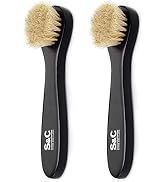 Premium Shoe Polish Brush Set - Horse Hair Brushes, Shoe Polish Applicator for Leather Footwear -...