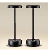 SAKRINGT 2 Pack Cordless Rechargeable LED Outdoor Table Lamp, Battery Operated Portable Waterproo...
