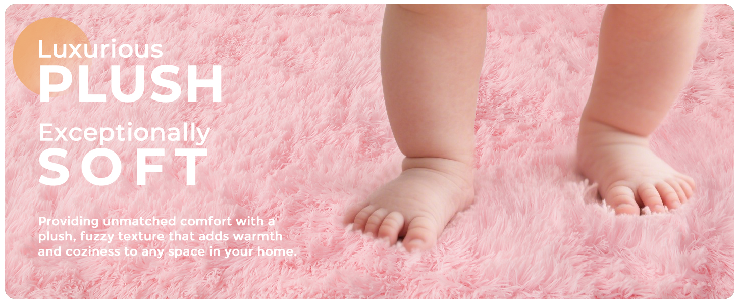 OPPODREAM Fluffy Area Rugs for Girls and Boys, Shaggy Rug for Bedroom, Fuzzy Carpet for Living Room