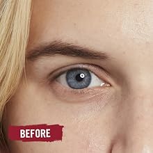 Close-up of woman's face before she applies Rimmel Professional Eyebrow Pencil