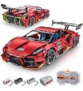 OWNONE 1 Remote Control Super Car Building Kits, 1835PCS Technique Plated Race Car Building Set f...