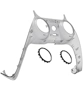 eXtremeRate Clear Black Decorative Trim Shell Compatible with p s 5 Controller, DIY Replacement C...