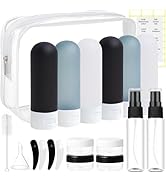 DEWSENSI 20 Pack Travel Bottles Set for Toiletries TSA Approved Leak Proof Travel Size Containers...