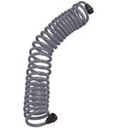 Orbit Coil Garden Hose with 8-Pattern Nozzle, 25 ft., Gray - 26382
