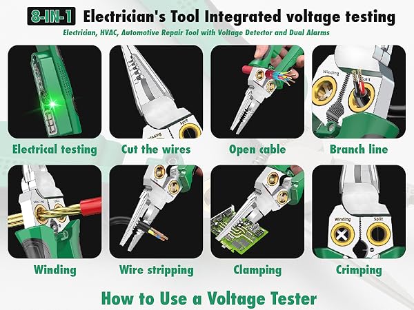 8-in-1 Electrician's Pliers