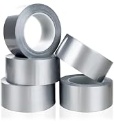Kwtpsg Heavy Duty Silver Duct Tape 5 Pack Strong No Residue All-Weather Duct Tape 2 inches x 30 Y...