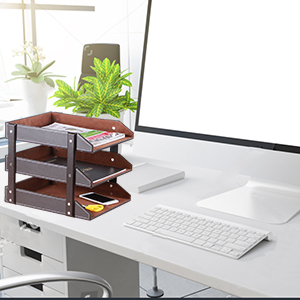 Office PU Leather File Holder