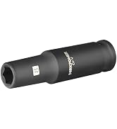 MAXPOWER 3/8-Inch Drive 8mm Deep Impact Socket with 6-Point Design, Heat-Treated Chrome Molybdenu...