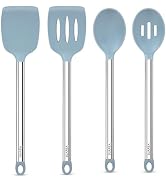 Vayvnt Silicone Cooking Utensils Set, Heat Resistant Spatula Spoon, Blue | 4PCS, Kitchen Utensils...