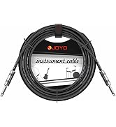 JOYO Audio Instrument Cable 15ft for Bass & Guitar 1/4 Inch Straight Professional Amp Cord (Black...