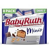 Baby Ruth, Chocolatey, Peanut, Caramel, Nougat, Minis Individually Wrapped Candy Bars, Resealable...