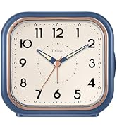 Tinload 4.3" Vintage Retro Analog Alarm Clock, Super Silent Non Ticking Clock with Manual Light, ...