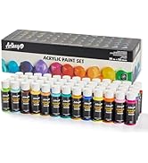 Artkey Acrylic Paint Set - 52 Colors 2 oz/59 ml Acrylic Paints Professional Artists Painting Kit ...