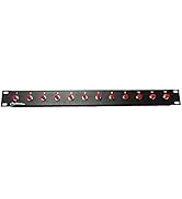 Loaded Adapters 12 Port ST Fiber Optic Cable Distribution Patch Panel (Loaded 1u) 19" with ST Fem...