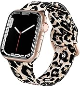 ACESTAR Double Sided Band Compatible with Apple Watch Band 38mm 40mm 41mm, Cute Floral Cheetah So...