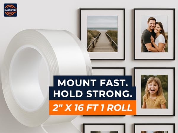 Elasticpack double-sided heavy duty nano tape for wall mounting