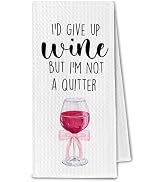 ChissNook Funny Wine Tea Towel, Coquette Wine Lovers Gifts for Women Men, Funny Kitchen Dish Towe...
