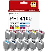 SAIDING PFI-4100 Ink Cartridges Compatible PFI 4100 Ink Cartridges Replacement Canon ImagePROGRAF...