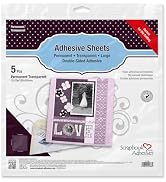3L Scrapbook Adhesives Adhesive Sheets, 12-Inch x 12-Inch, 5-Pack