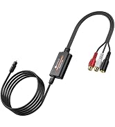 Neoteck SPDIF to RCA+3.5mm Optical to Analog Audio Adapter | 192kHz DAC Converter with Built-in A...