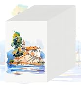 105 Sheets Watercolor Paper 9x12, Cold Press Watercolor Paper Bulk, 140 LB/300 GSM Water Color Pa...