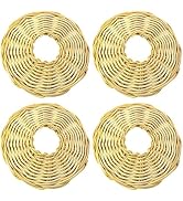 Toddmomy 4pcs Ambience Lampshade White Vine Indoor Wicker